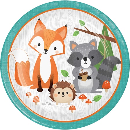 Creative Converting Wild One Woodland Paper Plates, 9", 96PK 343945